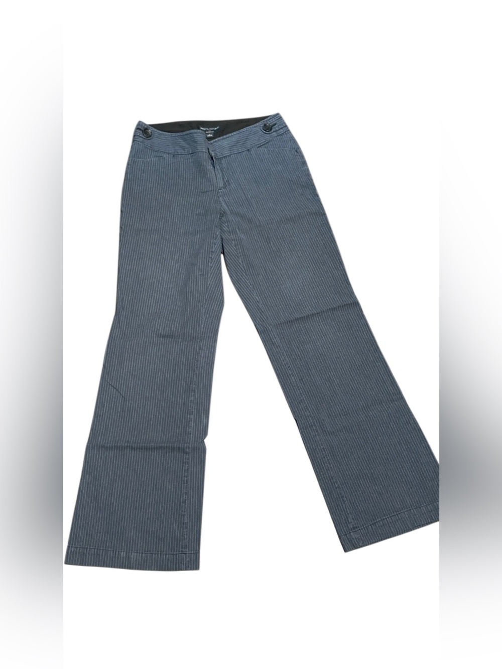 Banana Republic Navy Pinstripe Wide-Leg Jeans